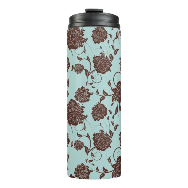 Floral Pattern 10 Thermal Tumbler (Front)