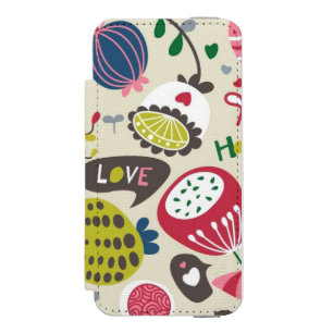 Floral Pattern 11 Incipio Watson™ iPhone 5 Wallet Case