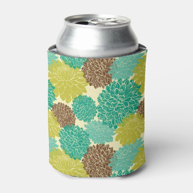 Floral Pattern 12 Can Cooler (Can Front)