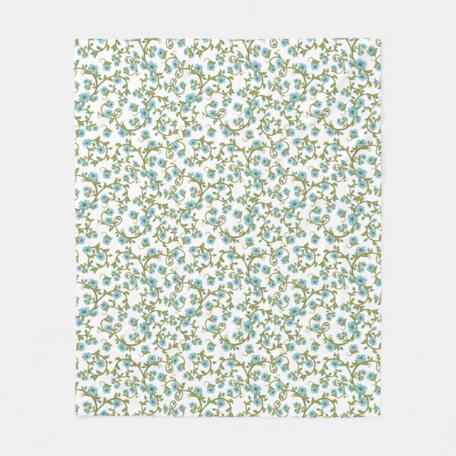 Floral Pattern 12 Fleece Blanket (Front)