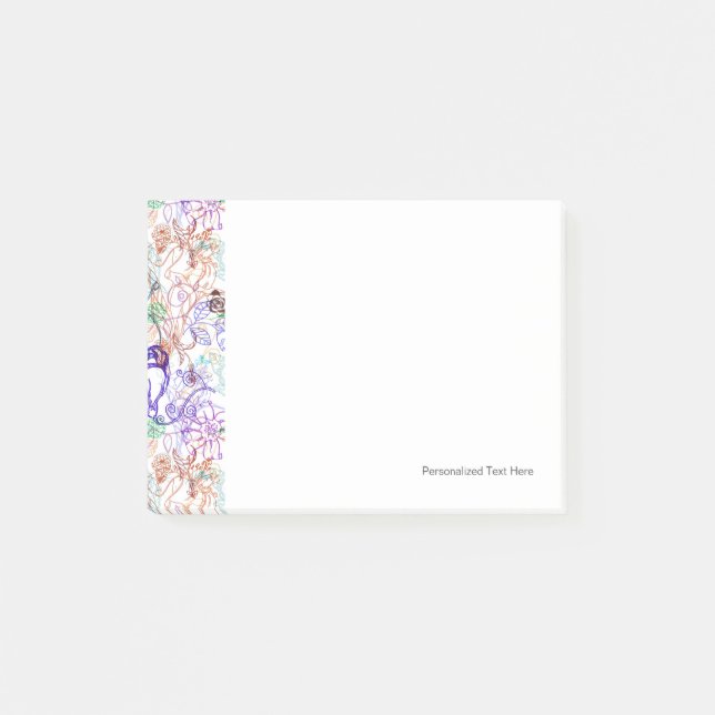 Floral Pattern 12 Post-it Notes (Front)