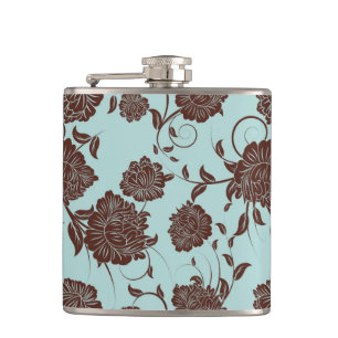 Floral Pattern 13 Hip Flask