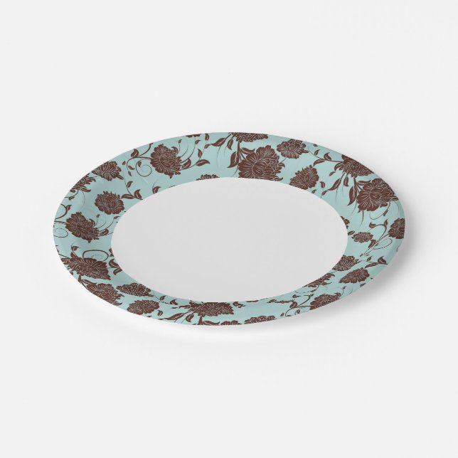 Floral Pattern 13 Paper Plate (Angled)