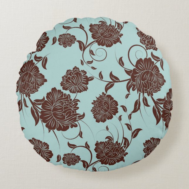 Floral Pattern 13 Round Cushion (Front)