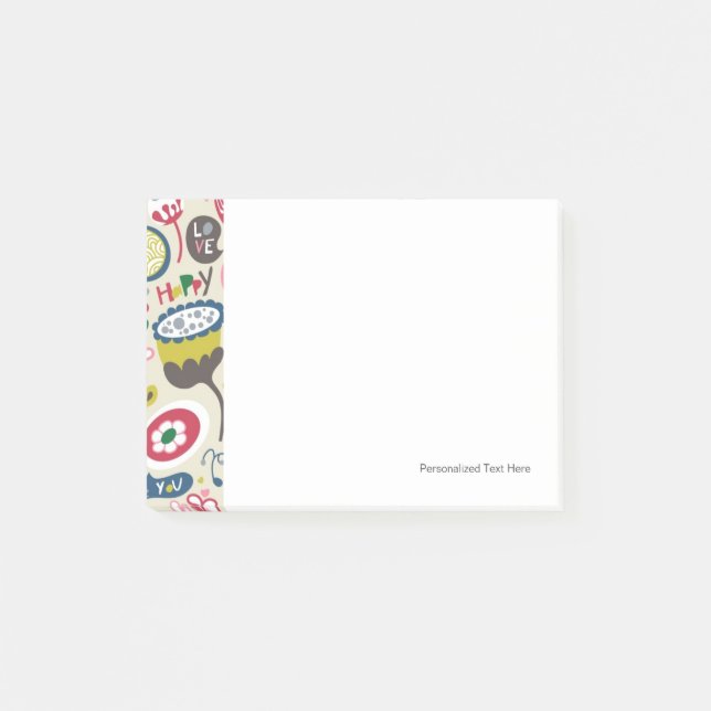 Floral Pattern 14 Post-it Notes (Front)