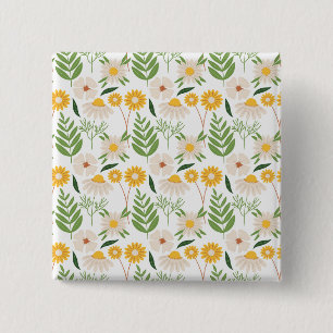 Floral Pattern 15 Cm Square Badge
