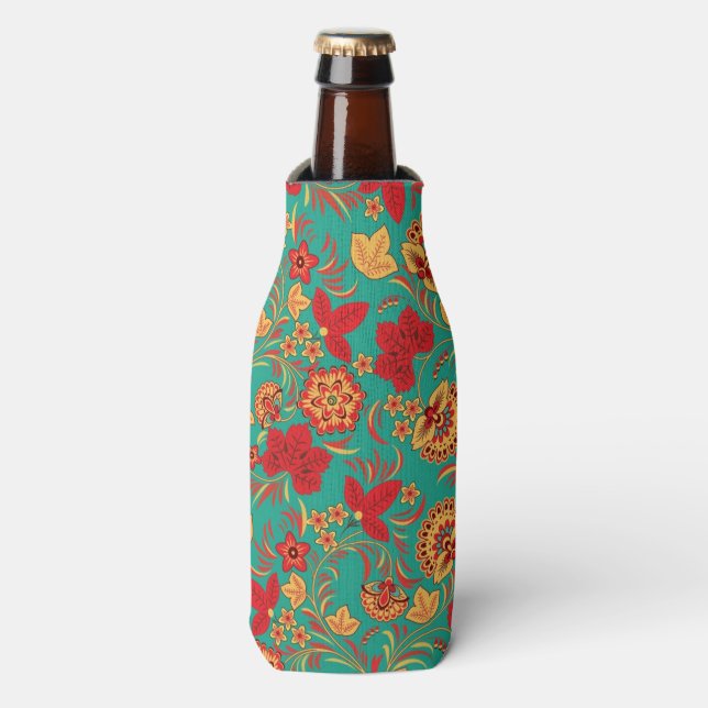 Floral pattern 2 3 bottle cooler (Bottle Front)