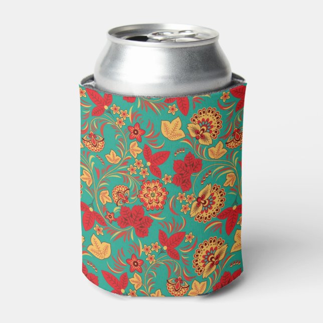 Floral pattern 2 3 can cooler (Can Front)