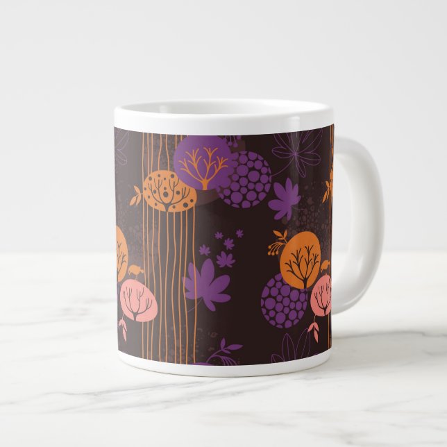 Floral pattern 2 3 large coffee mug (Front Right)