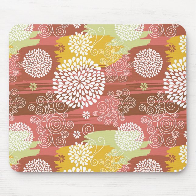 Floral pattern 2 mouse pad (Front)