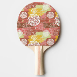 Floral pattern 2 ping pong paddle