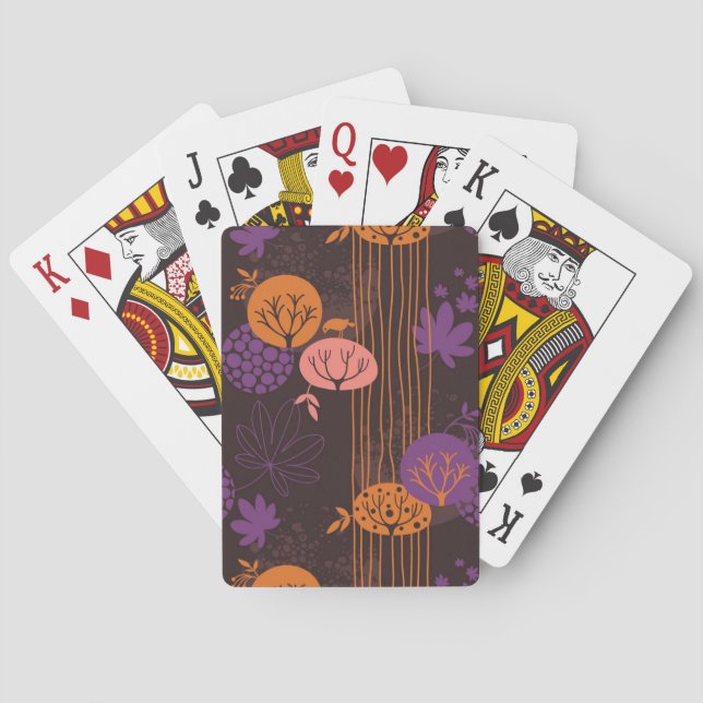 Floral pattern 2 playing cards (Back)