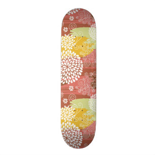 Floral pattern 2 skateboard