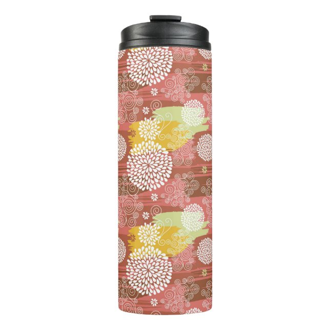 Floral pattern 2 thermal tumbler (Front)