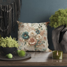 Floral Pattern 2 Throw Pillow