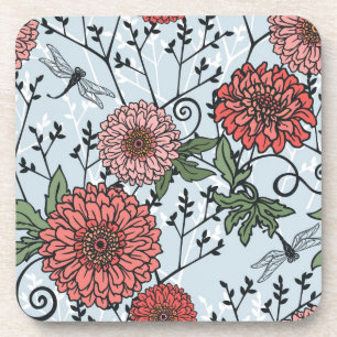 Floral pattern 3 coaster