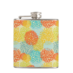 Floral pattern 3 hip flask