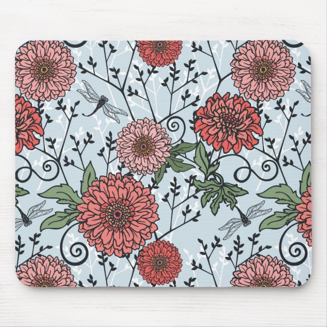 Floral pattern 3 mouse pad (Front)