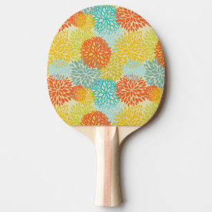 Floral pattern 3 ping pong paddle