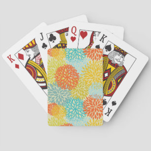 Floral pattern 3 playing cards