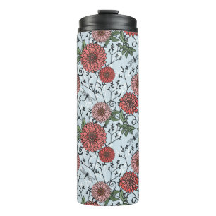 Floral pattern 3 thermal tumbler