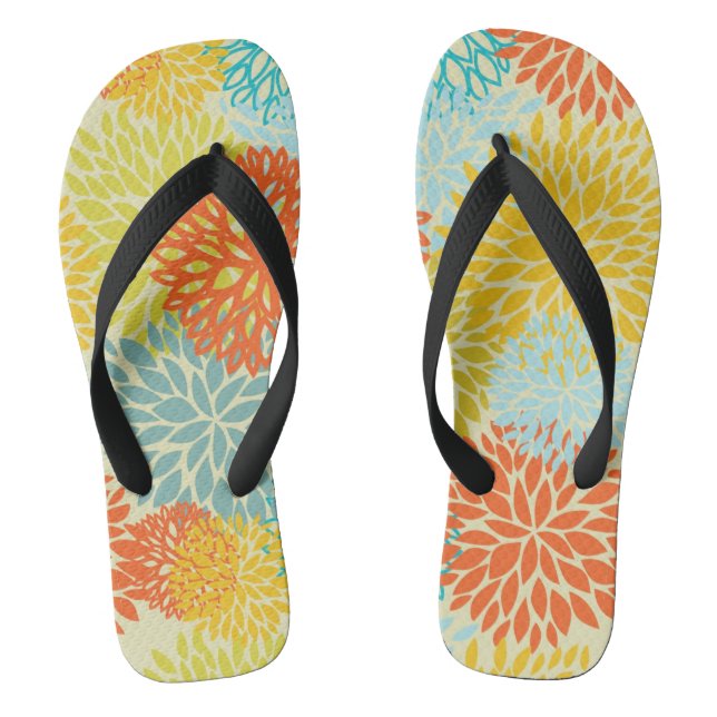 Floral pattern 3 thongs (Footbed)