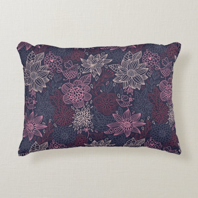 Floral pattern 4 2 decorative cushion (Front)