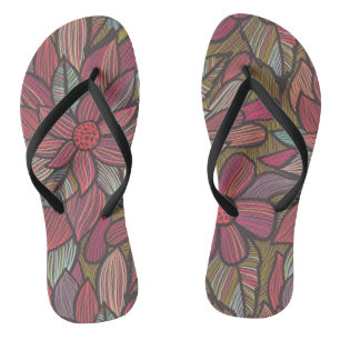 Floral pattern 4 2 thongs