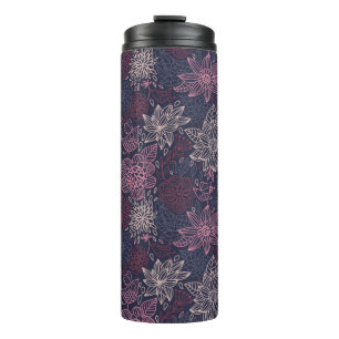 Floral pattern 4 3 thermal tumbler