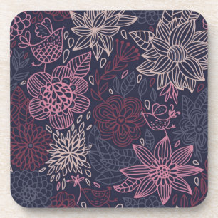 Floral pattern 4 coaster