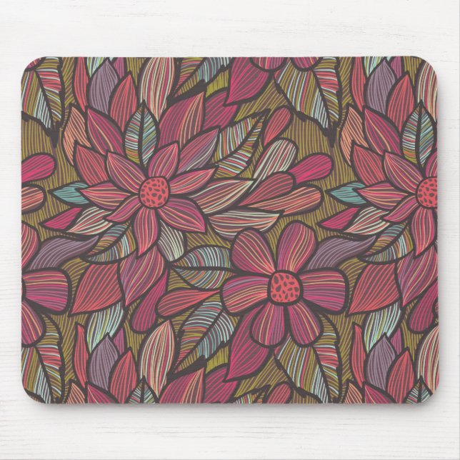 Floral pattern 4 mouse pad (Front)