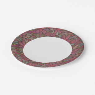Floral pattern 4 paper plate