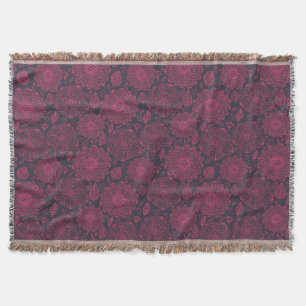 Floral Pattern 4 Throw Blanket
