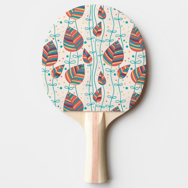 Floral pattern 5 2 ping pong paddle (Front)