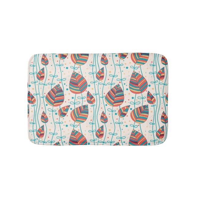 Floral pattern 5 bath mat (Front)
