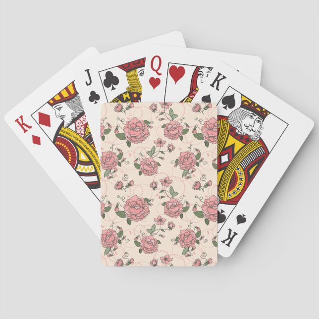 Floral pattern 5 playing cards (Back)