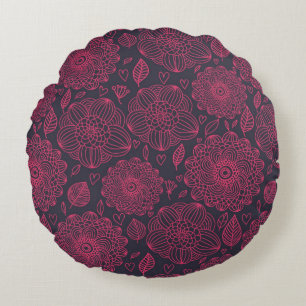 Floral Pattern 5 Round Cushion
