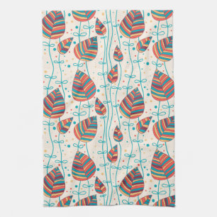 Floral pattern 5 tea towel