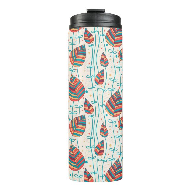 Floral pattern 5 thermal tumbler (Front)