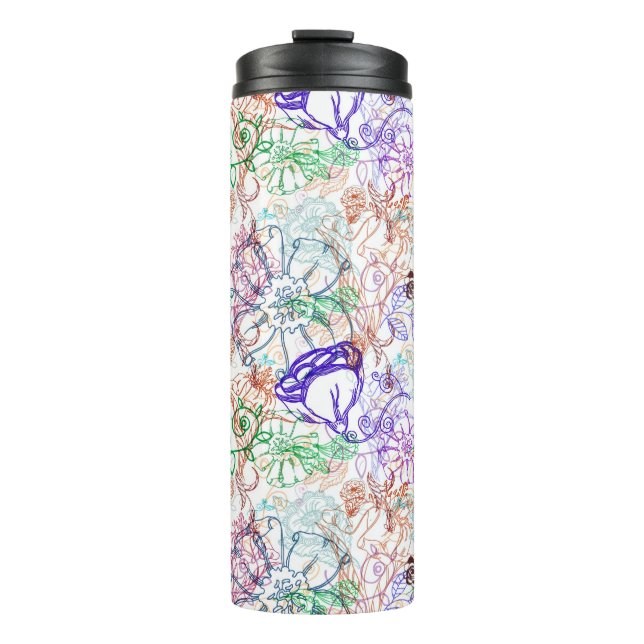 Floral Pattern 5 Thermal Tumbler (Front)