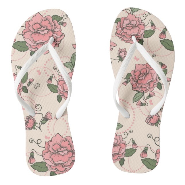 Floral pattern 5 thongs (Footbed)