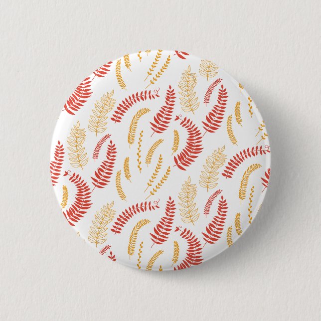 Floral pattern 6 cm round badge (Front)