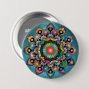 Floral Pattern 7.5 Cm Round Badge