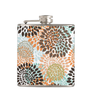 Floral Pattern 7 Hip Flask