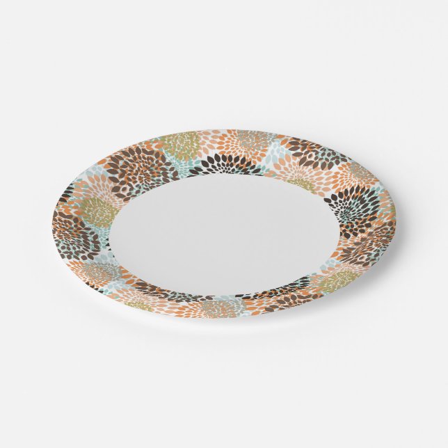 Floral Pattern 7 Paper Plate (Angled)