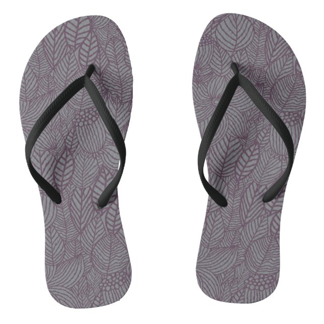 Floral Pattern 7 Thongs (Footbed)