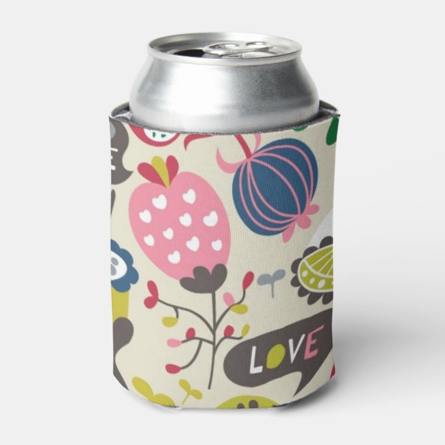 Floral Pattern 8 Can Cooler (Can Front)
