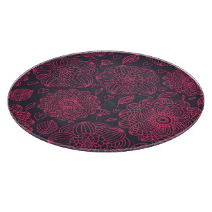 Floral Pattern 8 Cutting Board