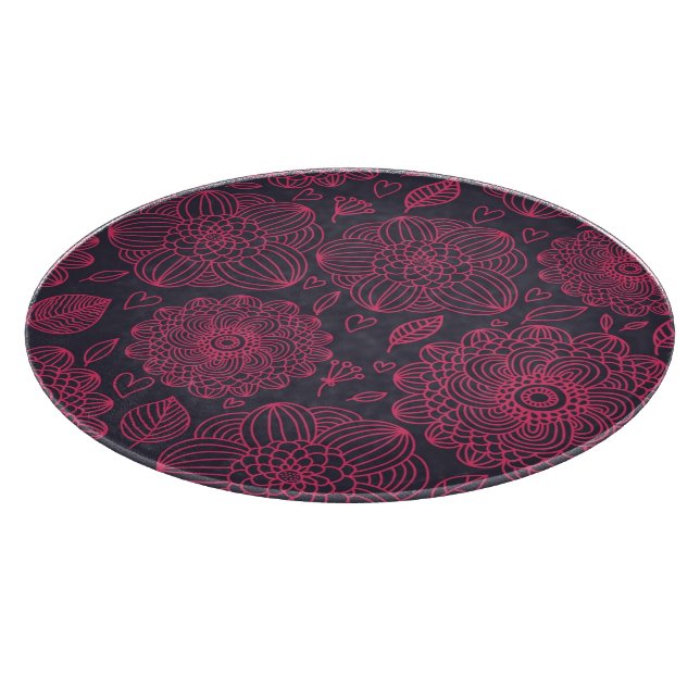 Floral Pattern 8 Cutting Board (Corner)