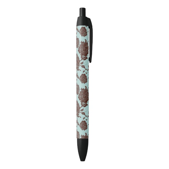 Floral Pattern 9 Black Ink Pen (Bottom (Vertical))